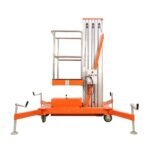 Plateforme élévatrice télescopique à mât – levée 9 m – capacité 125 kg – alimentation 230 V