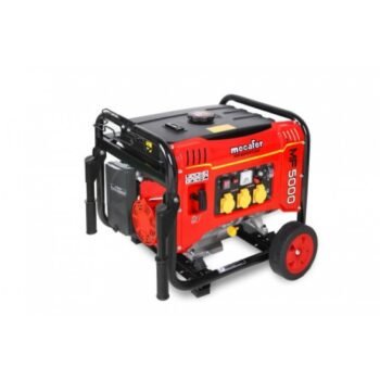 Groupe électrogène essence 4 000 W – Mecafer MF5000 avec AVR et roues tout-terrain