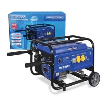 Groupe électrogène essence 2 500 W – moteur 4 temps avec AVR, roues tout-terrain