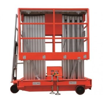 Plateforme élévatrice télescopique mobile à 2 mâts – Hauteur de travail 11,7 m – Capacité 200 kg – Batterie