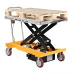 Table élévatrice semi-électrique mobile – capacité 1000 kg – levée 430-1220 mm – plateau standard