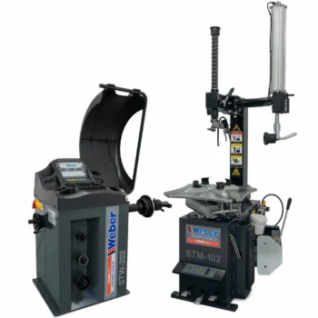 Démonte-pneus professionnel avec bras d’assistance et équilibreuse intégrée – pour jantes 10″ à 24″