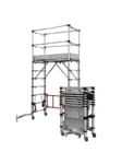 Échafaudage roulant aluminium télescopique – hauteur max 2 m – plateforme de travail