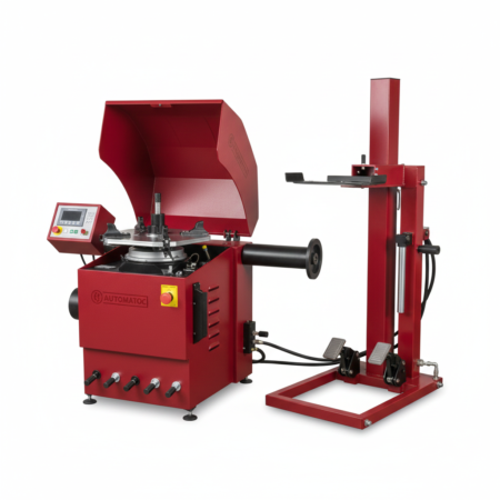 Equilibreuse automatique de roues et lève de-roue pneumatique